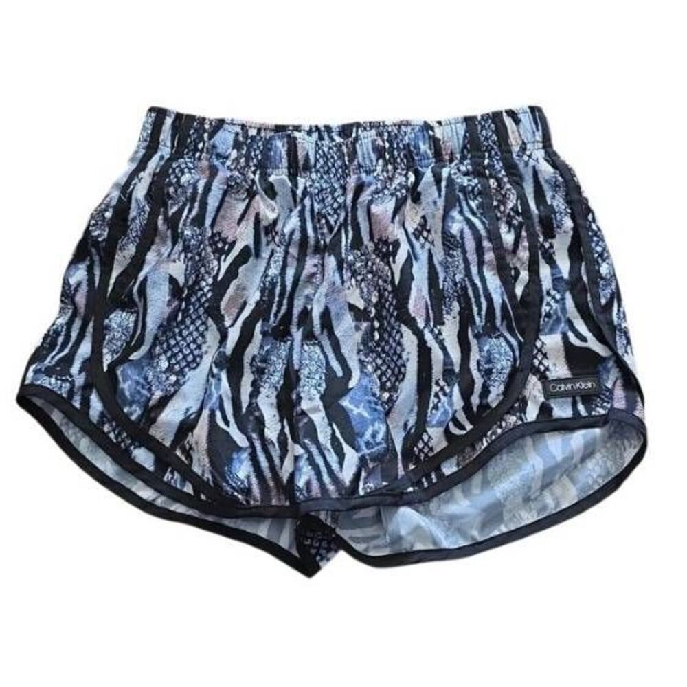 Calvin Klein Women's Size XS Blue Animal Print Running Shorts